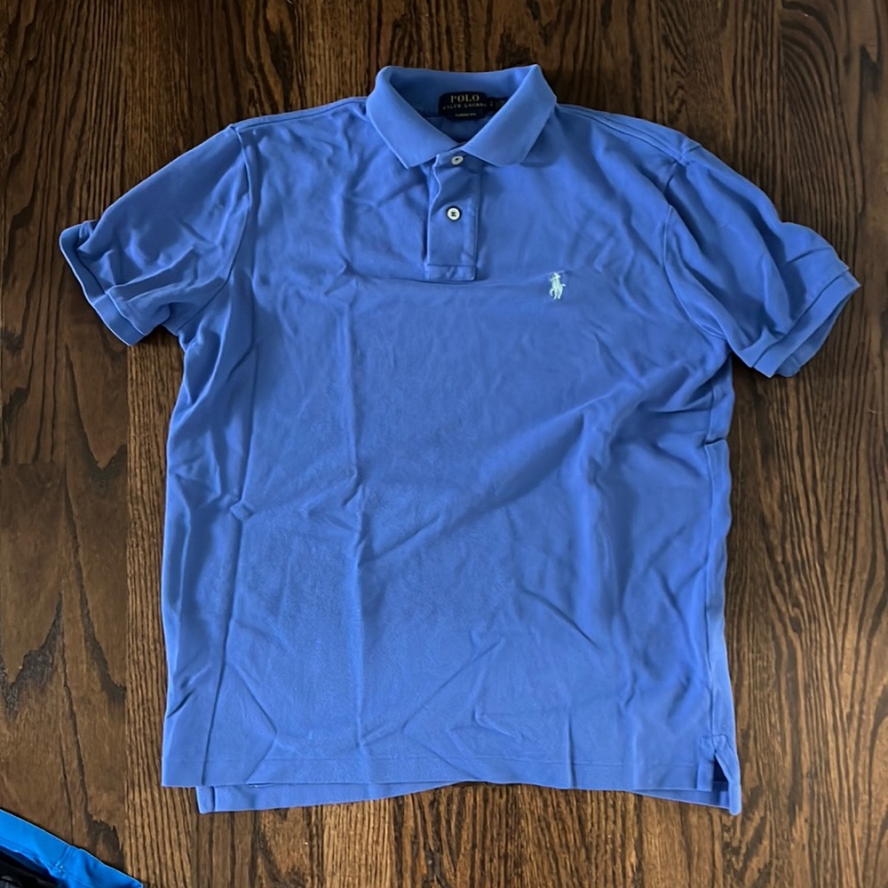 POLO SHIRT BY RALPH LAUREN BLUE SMALL CLASSIC FIT